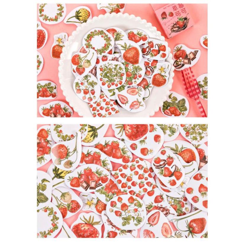 Bộ 45 Sticker Dâu Tây Đáng Yêu E113