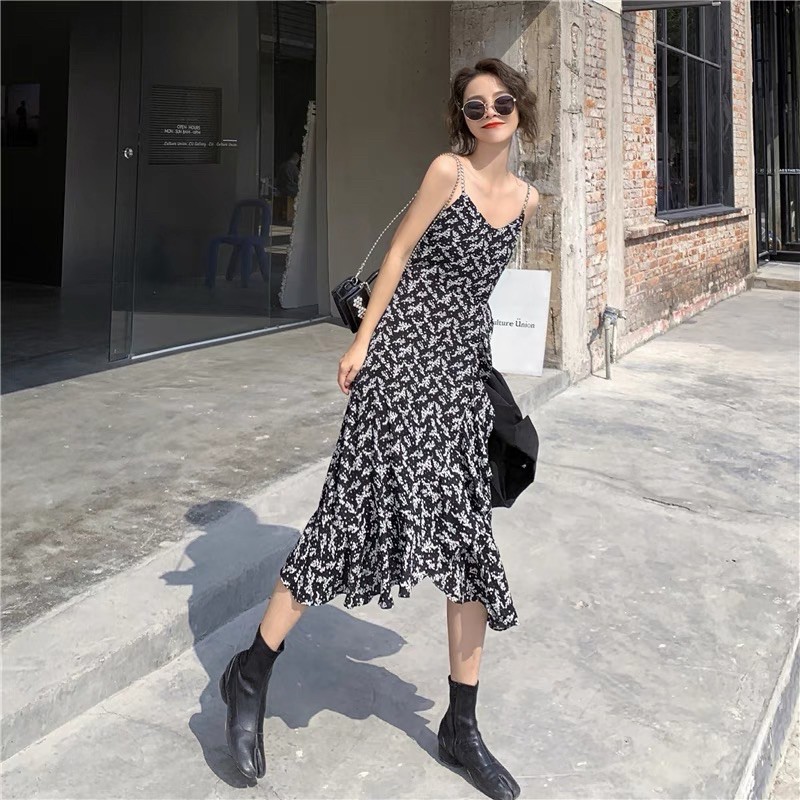 [Ảnh thật cận chất] VÁY HAI DÂY HOA DÂY XÍCH PHỐI PHỐI NGỌC THIẾT KẾ XINH HÀNG QUẢNG CHÂU CAO CẤP | BigBuy360 - bigbuy360.vn