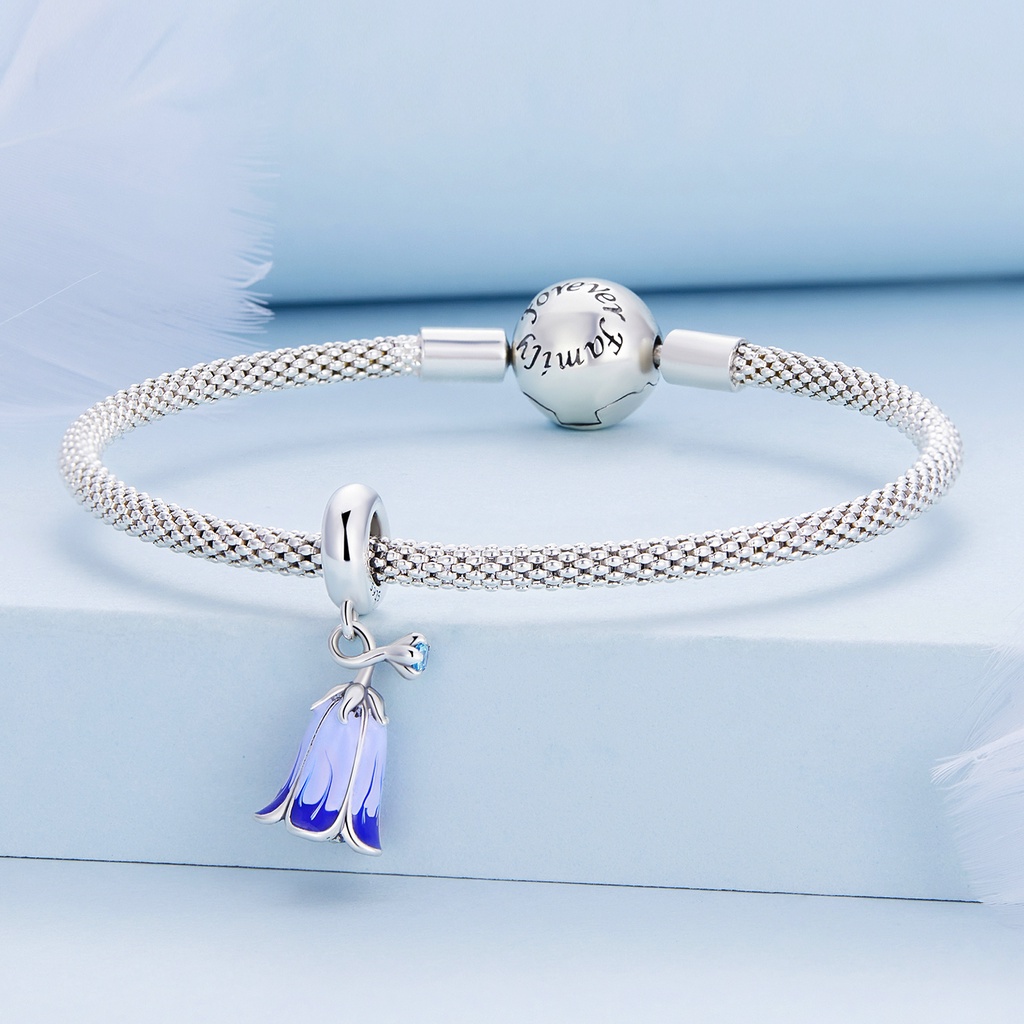 BAMOER Hạt bạc 925 Thời Trang Dùng Làm Trang Sức DIY