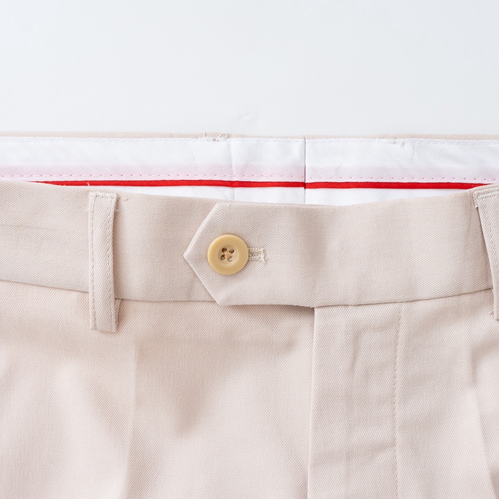 Quần tây nam màu kem slimfit viền túi KENTA QTA0042