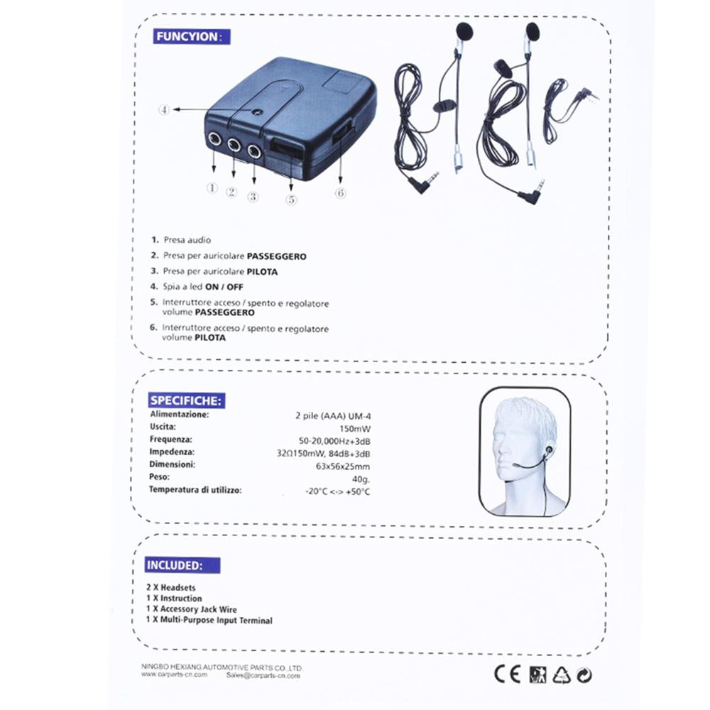 Tai nghe đàm thoại hai chiều gắn nón bảo hiểm mô tô tiện dụng