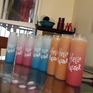 Bình nước thủy tinh Hello Master chai to 450ml