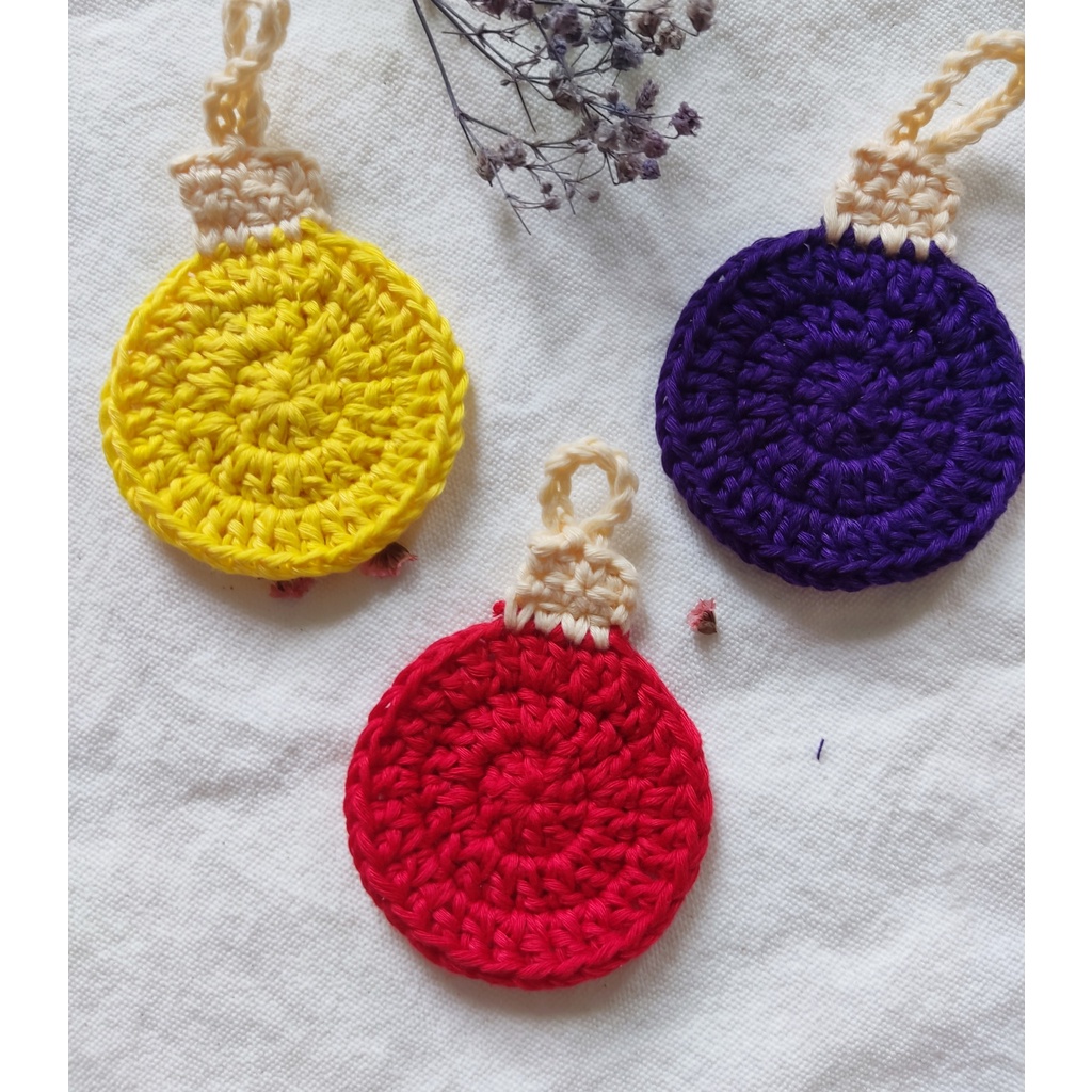 Phụ kiện treo trang trí cây thông Noel/Giáng sinh handmade từ len