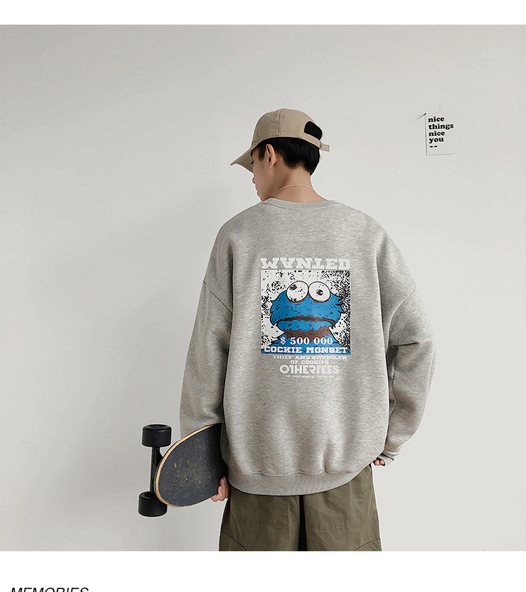 Áo sweater in họa tiết Sesame Street thời trang cho nam giới | BigBuy360 - bigbuy360.vn