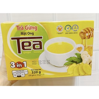   DATE MỚI NHẤT: 9 2026  TRÀ GỪNG MẬT ONG THANH BÌNH 320G  20 GÓI  