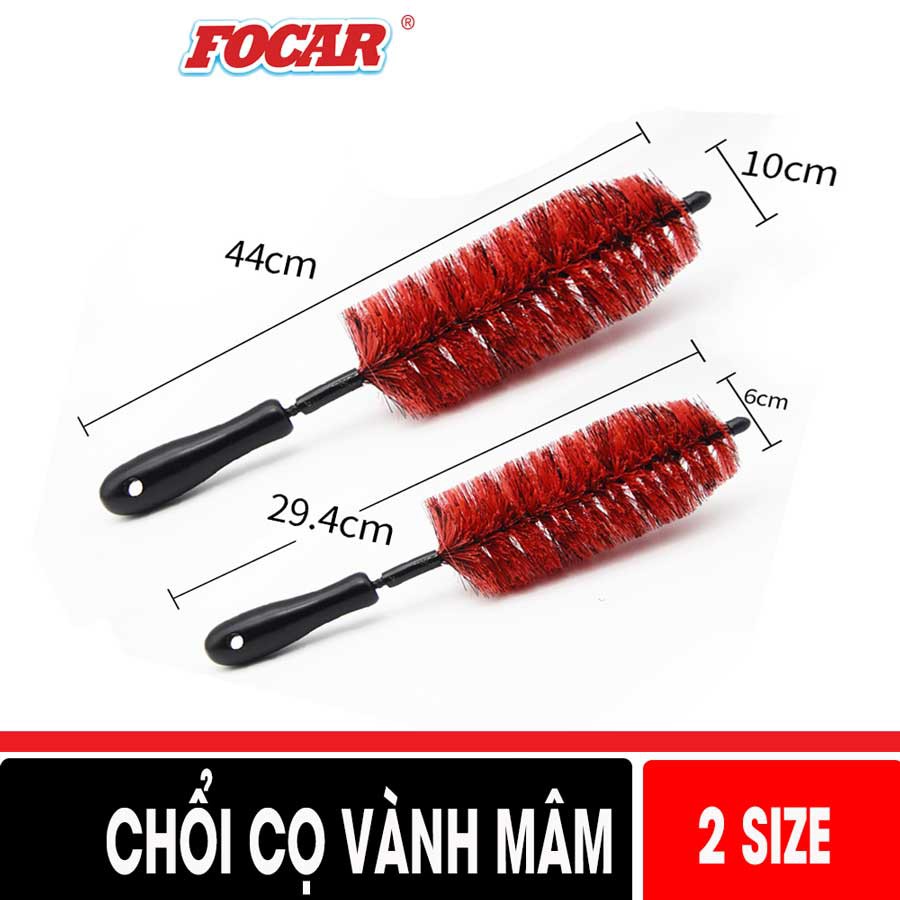 Chổi cọ lốp, cọ vành, cọ mâm vành lazang FOCAR 44x10cm