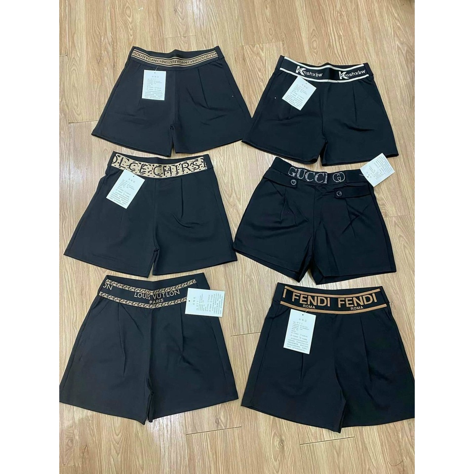 Quần short đùi nữ cạp chữ vải umi hàn lạnh co giãn bốn chiều không cắn chỉ
