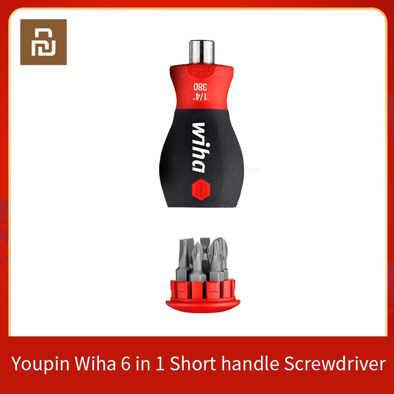 Bộ Tua Vít Sửa Chữa Bằng Thép Crom Vanadium Cán Ngắn 6 Trong 1 Xiaomi Wiha