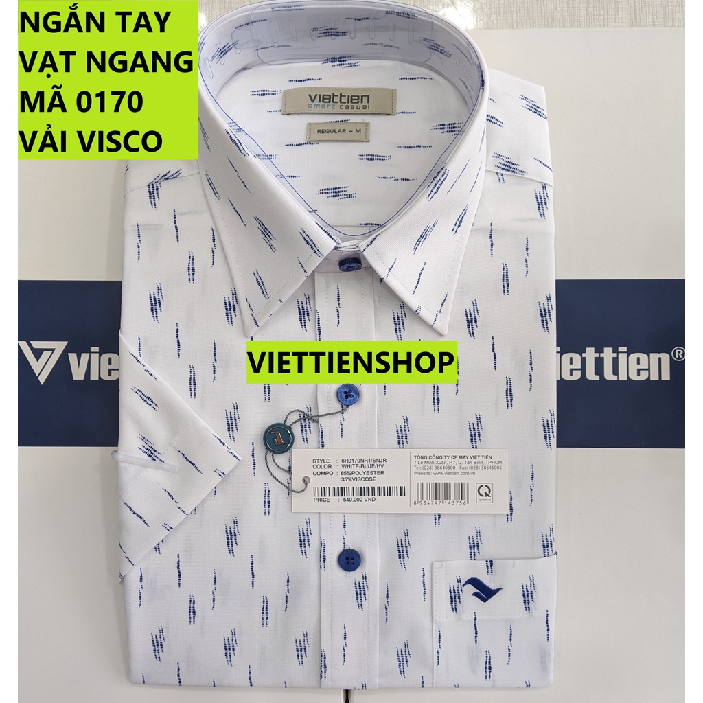 (0170 Sn) ÁO SƠ MI VIỆT TIẾN NGẮN TAY VẠT NGANG