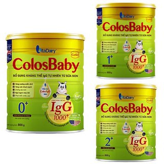 Sữa ColosBaBy Gold 1000IgG 800g Đủ số 0+, 1+, 2+ date 2024