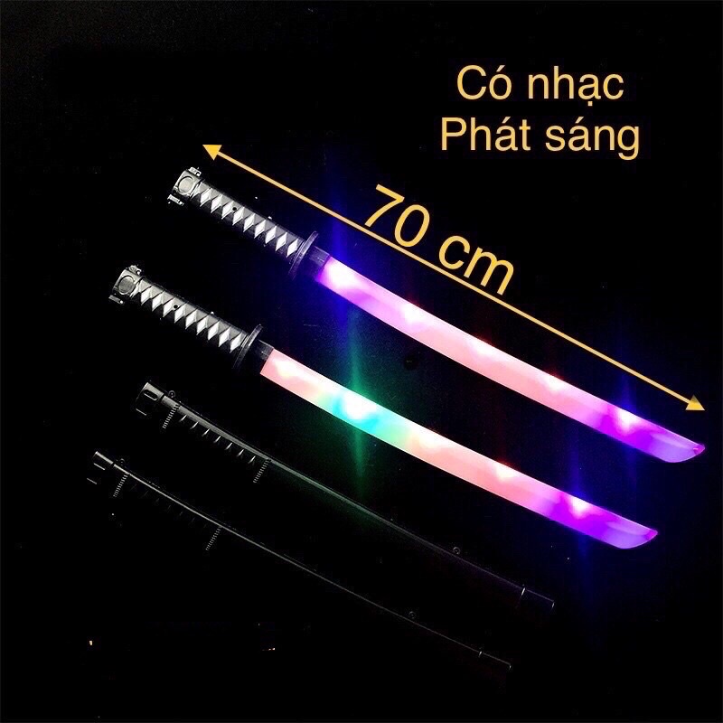 Kiếm phát sáng Hapi Toys - Đồ chơi Trung thu Kiếm nhựa katana phụ kiện cháy phố Đèn Nhạc 2023