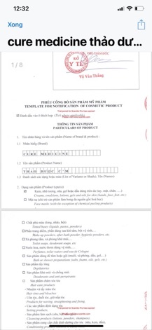 Cure medicine cao mụn