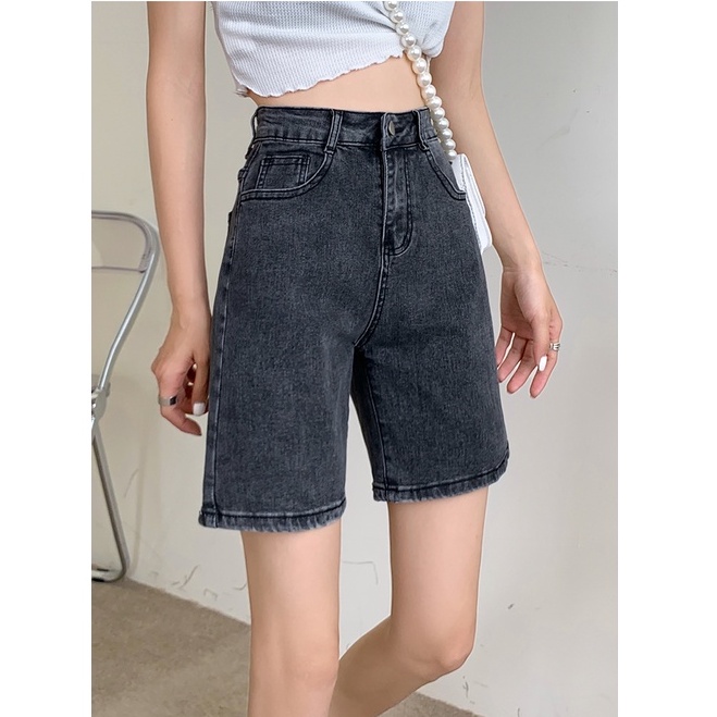 Quần Lửng Ống NaRy RANSHI Rộng Đen Xám Basic Vải Siêu Mềm Mịn Hot - RQ008