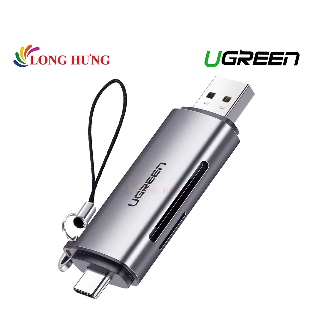 Đầu đọc thẻ nhớ Ugreen USB-C/USB-A Card Reader CM185 50706 - Hàng chính hãng