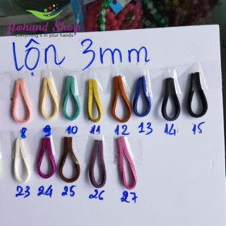 Bó 10m dây da lộn 3mm, dây thắt vòng tay, dây làm vòng