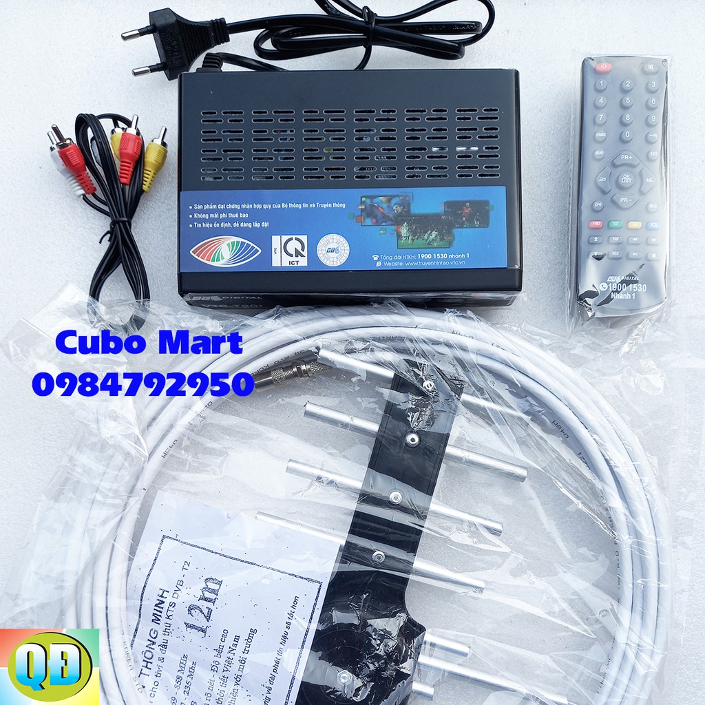 [Free Ship] Đầu Thu Truyền Hình Số Mặt Đất DVB T2  VTX T201 - Cubo Mart