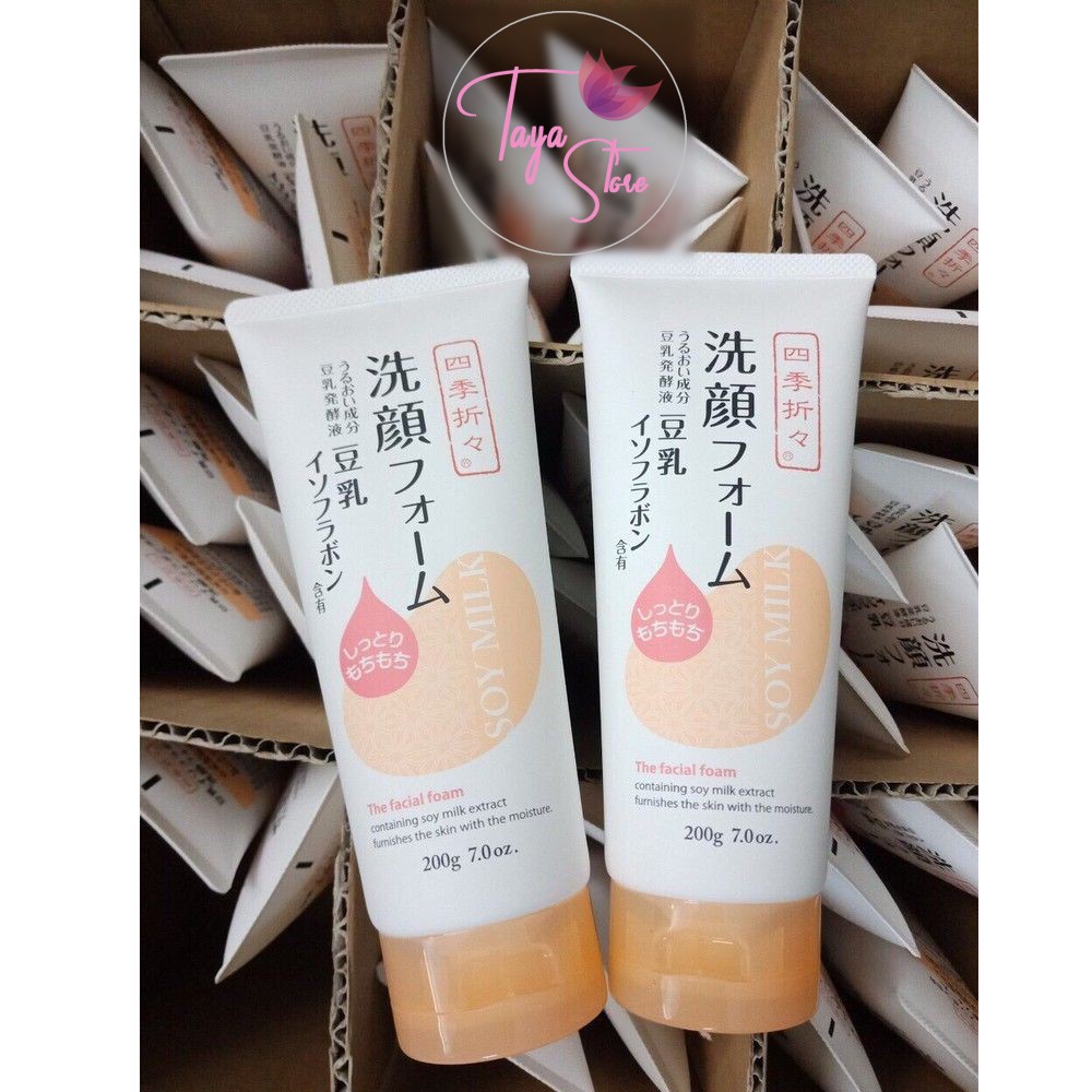Sữa rửa mặt đậu nành Soy Milk The Facial Foam dưỡng ẩm, căng da, mịn màng Nhật Bản (200g)