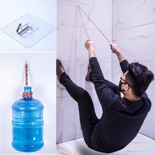 Móc dán tường trong suốt treo đồ siêu dính chịu lực tốt