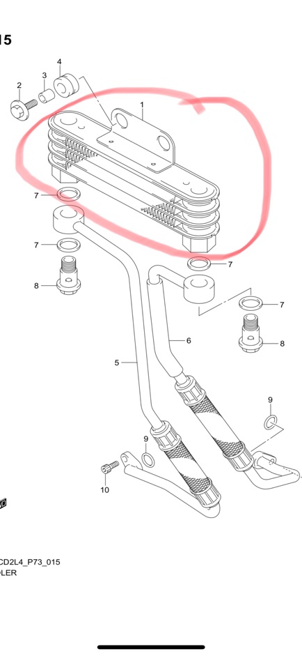 Két nhớt Raider BXC 150/ Két  nhớt Zin chính hãng suzuki