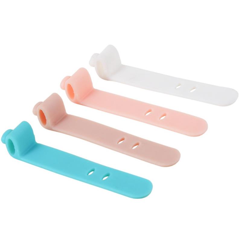 giahuydiet  Set 4 dây silicon buộc dây sạc, tai nghe phong cách Hàn Quốc