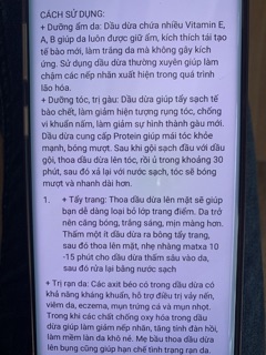 Dầu dừa nguyên chất