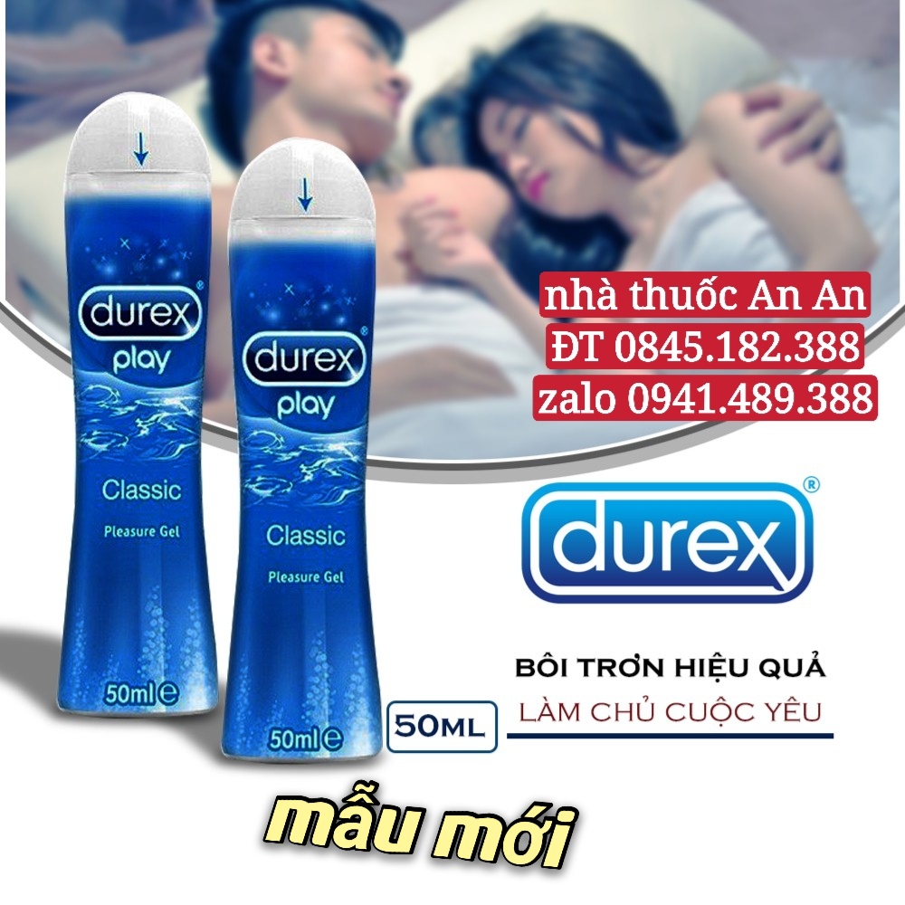 CHÍNH HÃNG - Gel bôi trơn tạo độ ẩm tự nhiên Durex Play Classic 50ml