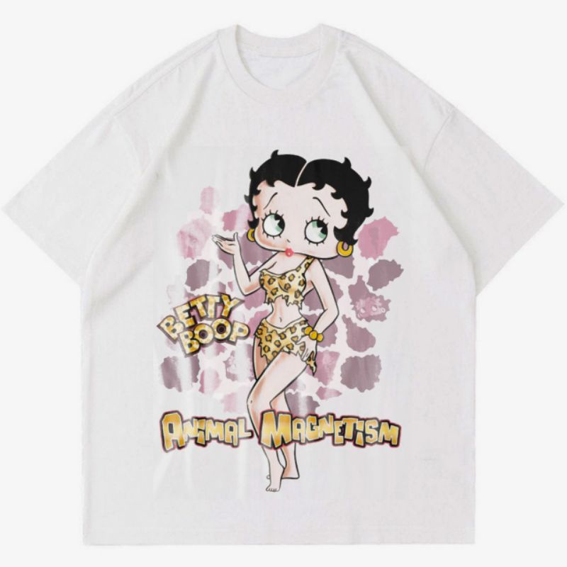 Áo Thun Betty BOOP - Quần Áo Từ Tính Động Vật | Áo Thun | Bootleg | Cổ Điển | | Quá Khổ | Tee