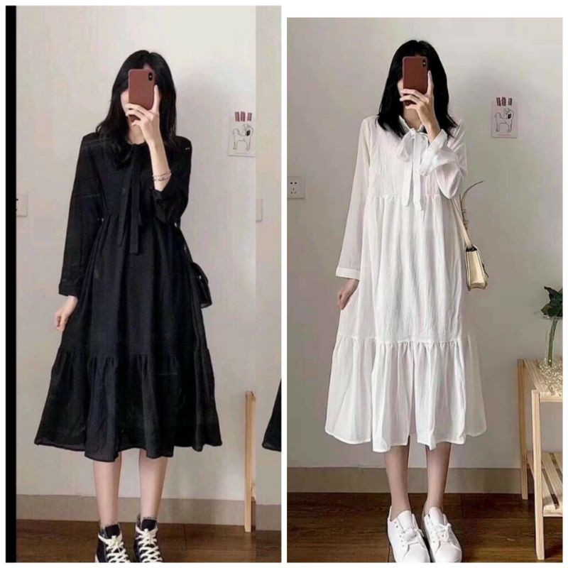 [Mã FAMAYWA2 giảm 10K đơn 50K] [Mã FAMAYWA2 giảm 10K đơn 50K] Đầm babydoll dáng dài đi tiệc,đi chơi