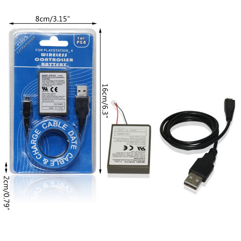 Pin Luckyx 3.7v 2000mah + Cáp Sạc Usb Cho Tay Cầm Chơi Game Ps4 | BigBuy360 - bigbuy360.vn