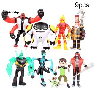 Set 9 Mô Hình Đồ Chơi Nhân Vật Ben 10 chạy