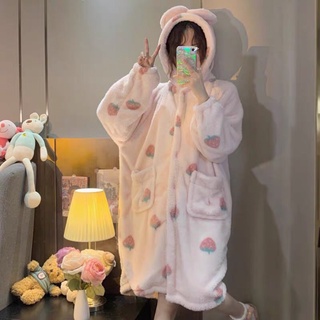 Order váy ngủ / bộ bông quả dâu cực ấm ulzzang rẻ nhất shopee