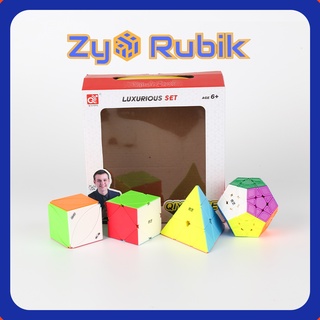 Combo Rubic Biến Thể Qiyi 2x2 3x3 ( Không Viền ) - ZyO Rubik