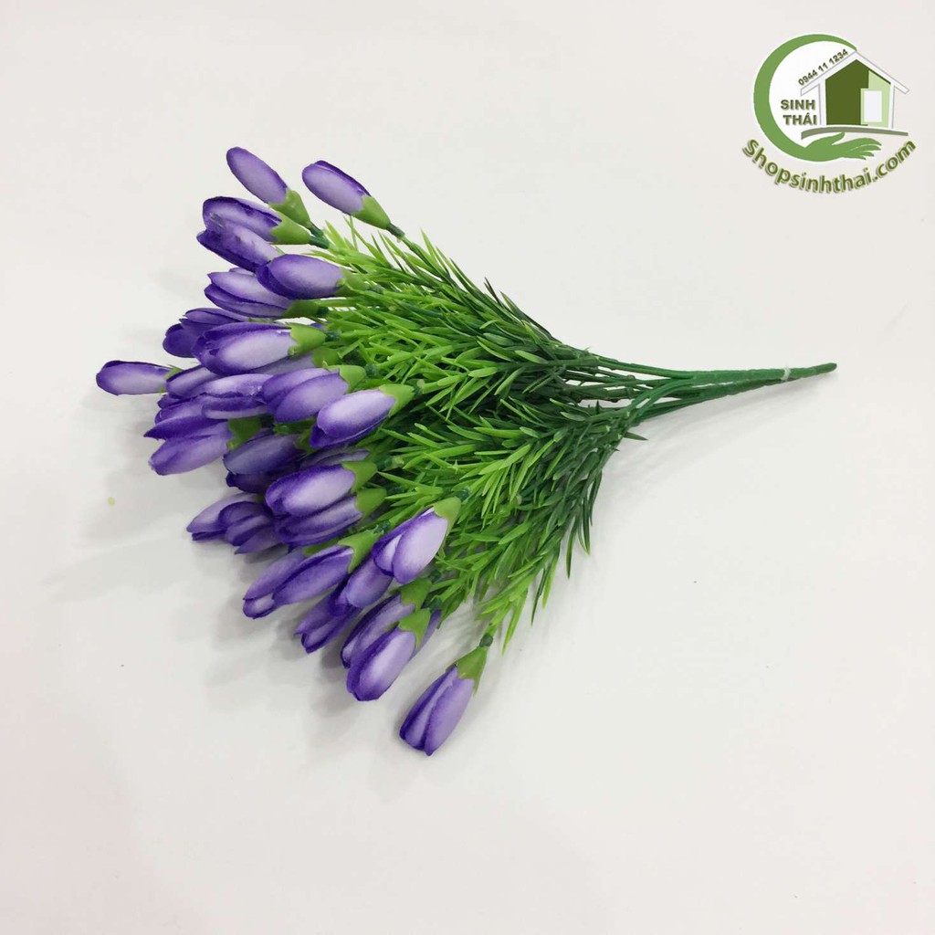 Bụi hoa tulip nhí màu tím - hoa giả cao cấp