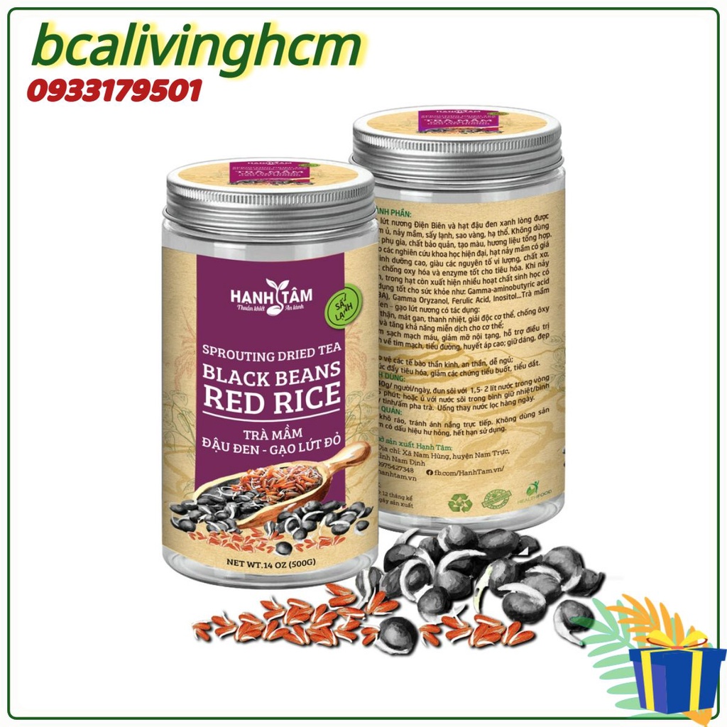 Trà Mầm Gạo Lứt đỏ Trà mầm đậu đen Trà bancha  Hạnh Tâm