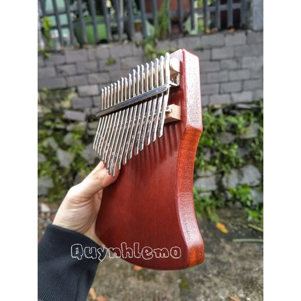 [CÓ SẴN] Đàn kalimba 17 phím gỗ Manhogany dáng khuyết - tặng full phụ kiện