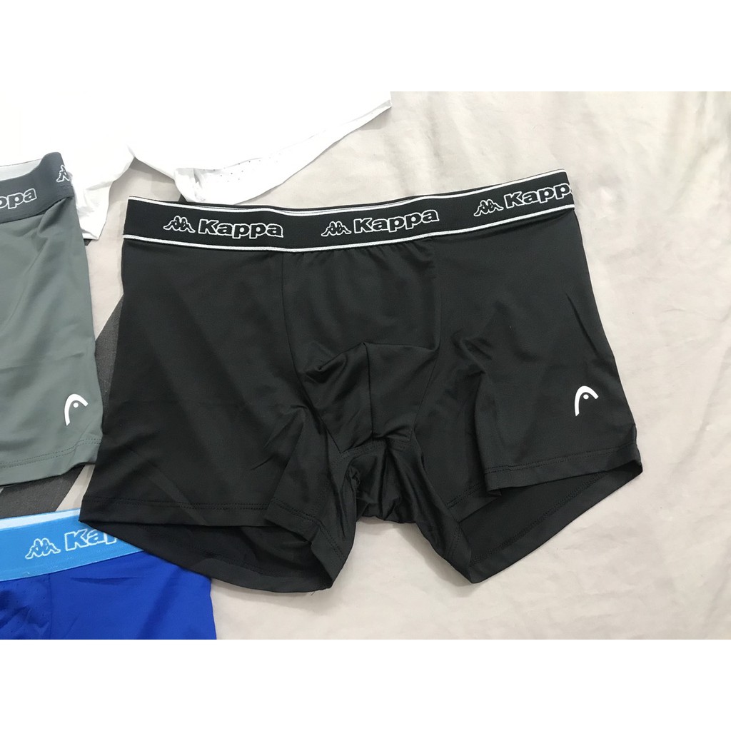 Quần Lót Poly Boxer dạng đùi Nam Thể Thao Chuyên cho người tập Gym thun lạnh Hàn Quốc Head, Kappa, K-Swiss