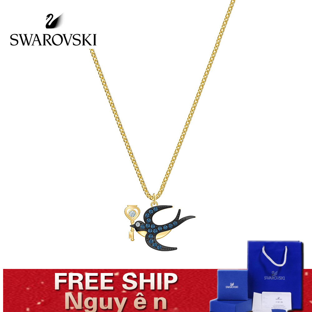 FREE SHIP Dây Chuyền Nữ Swarovski Flip Charm Tinh tế Swallow Màu huyền bí Necklace Crystal FASHION cá tính Trang sức trang sức đeo THỜI TRANG