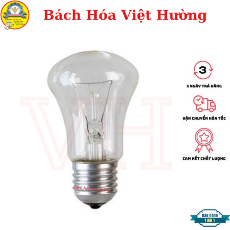 Bóng đèn sợi đốt 25W, 40W, 60W, 100W, 200W đui E27, ánh sáng vàng dùng cho đèn học, sưởi ấm.. - Bách Hóa Việt Hường