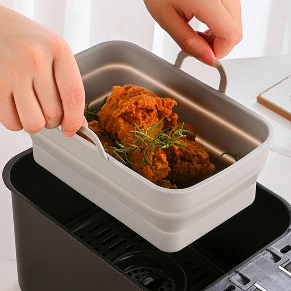 Rổ Nướng Bánh Hình Vuông Bằng Silicone Tái Sử Dụng Được