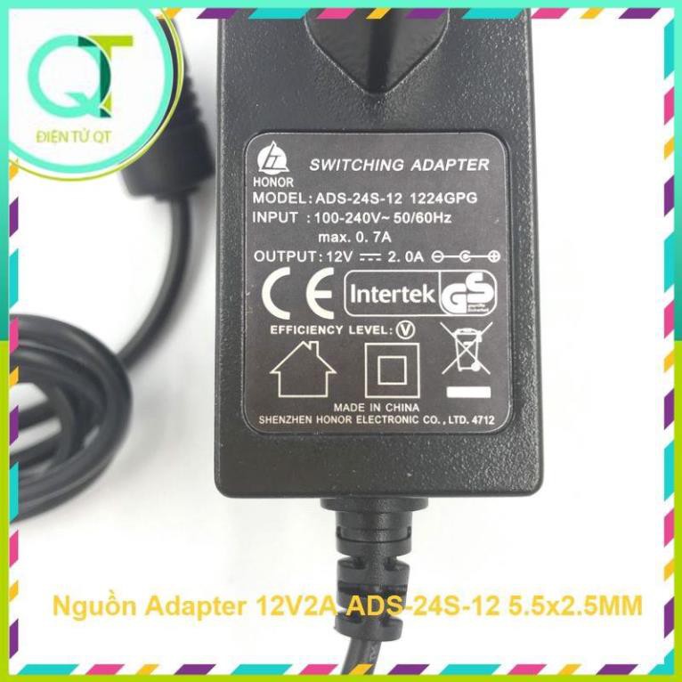 Nguồn Adapter 12V2A ADS-24S-12 5.5x2.5MM HONOR Chính Hãng