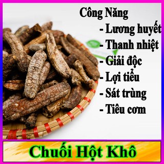Chuối Hột Rừng Phơi Khô - Thảo dược Tây Bắc - Loại đẹp túi 1 kg - Chuối thái miếng - có ảnh thật