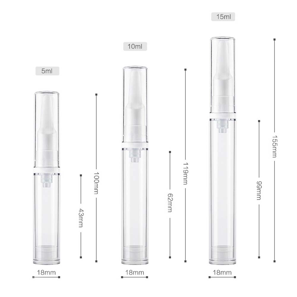 (Hàng Mới Về) Chai Rỗng 15ml 5ml 10ml Dùng Chiết Mỹ Phẩm Tiện Dụng