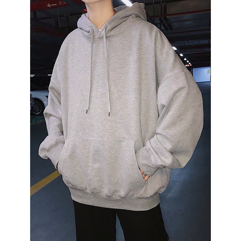 [FREESHIP] áo hoodie xám trơn unisex - áo khoác nỉ bông hoodie basic gray | BigBuy360 - bigbuy360.vn