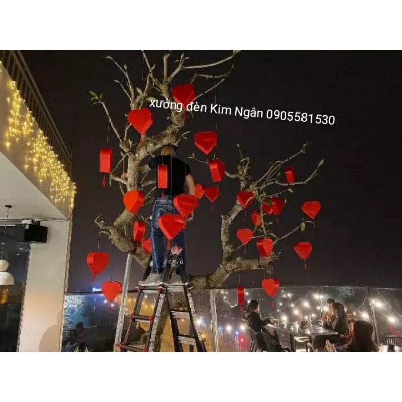 Đèn lồng trái tim - Đèn lồng cầu tình yêu 10=sỉ zl0905581530