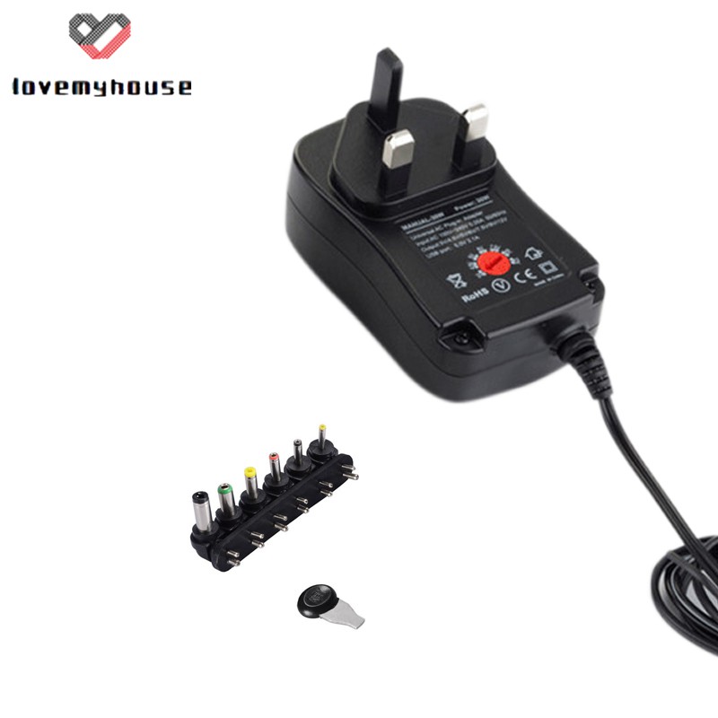 ☁ி☁ Universal Mains AC/DC Power Source Adaptor Supply Plug Charger 3V-12V