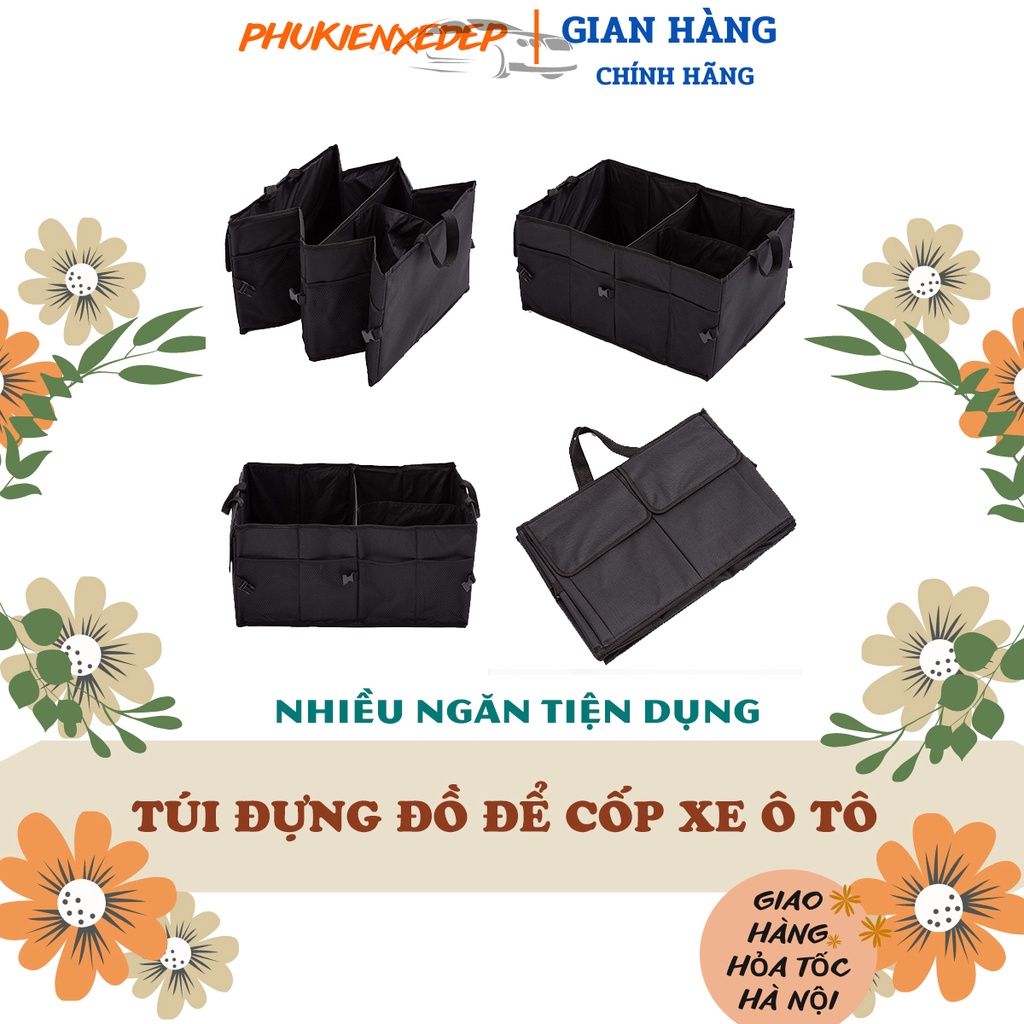 Túi vải đựng đồ gấp gọn⚡FREESHIP⚡ tiết kiệm diện tích trên xe hơi - Túi đựng đồ mang đi du lịch để cốp xe ô tô