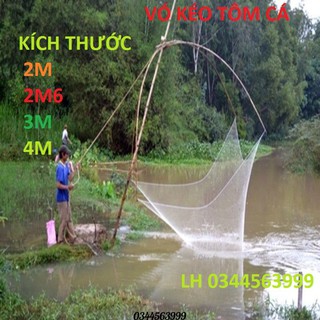 Vó kéo cá, kéo tôm nhiều kích thước