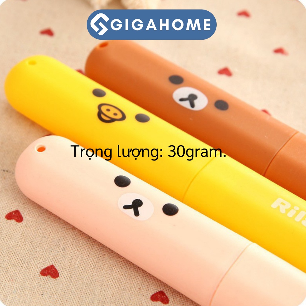 Hộp Đựng Bàn Chải Đánh Răng Du Lịch GIGAHOME Hình Gấu Đáng Yêu 8534