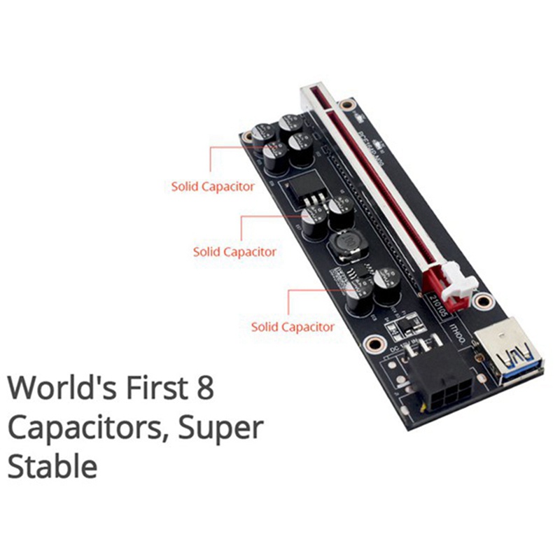 Card chuyển đổi Ver009S Plus Pcie Riser Ver 009s Sata 15 Pin sang 6 Pin