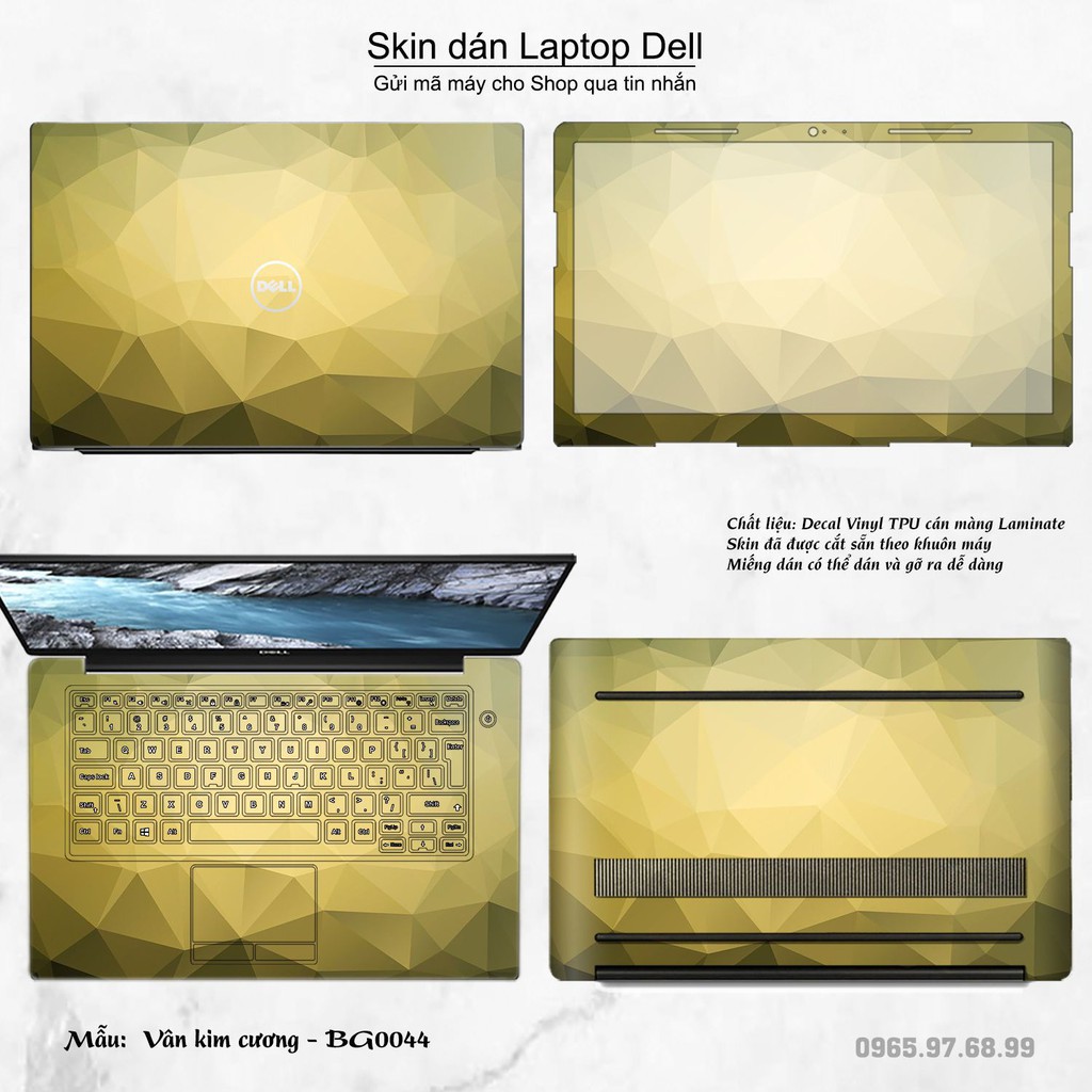 Skin dán Laptop Dell in hình Vân kim cương nhiều mẫu 2 (inbox mã máy cho Shop)